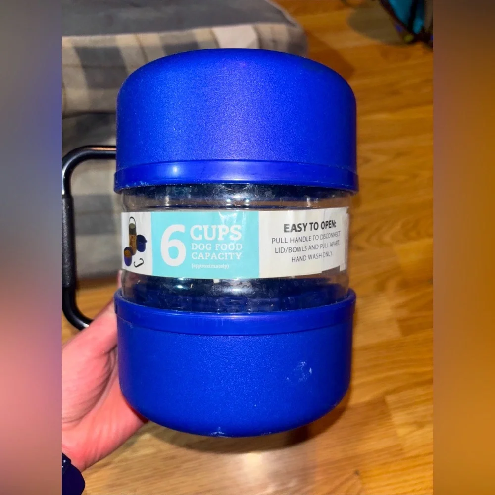 Gamma vittles travel Dog Food Container. Air tight storage with dog bowls